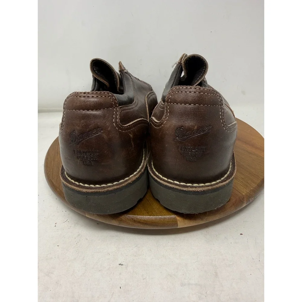 Danner 49300 Mens 14 D Brown Leather Oxford Work Shoes Made In USA No Laces